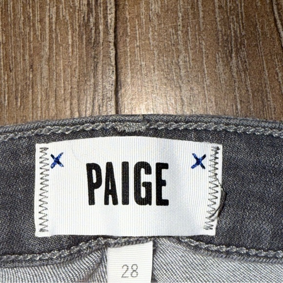 PAIGE Verdugo Skinny Ankle Jeans Mid Rise Raw Hem Fall Grunge Size 28 - Picture 7 of 12